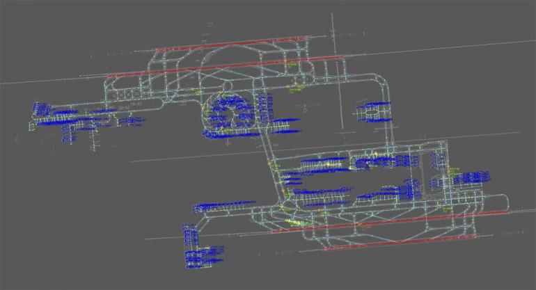 schéma illustrant le trafic d'un aéroport