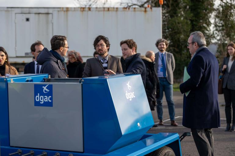 Visite au STAC de Clément Beaune, ministre délégué chargé des Transports le 13 janvier 2023